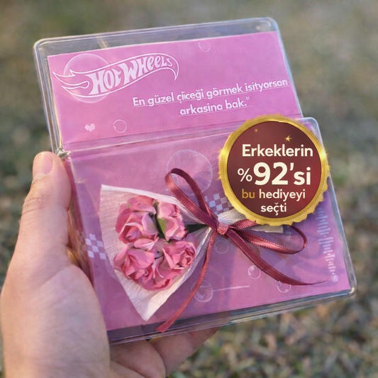 LOVEWHEELS ÖZEL AYNALI PEMBE ÇİÇEK BUKETİ